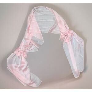 ilana Rosette Pink Satin Silk Shaw Nwot formal designer Italy wedding bow